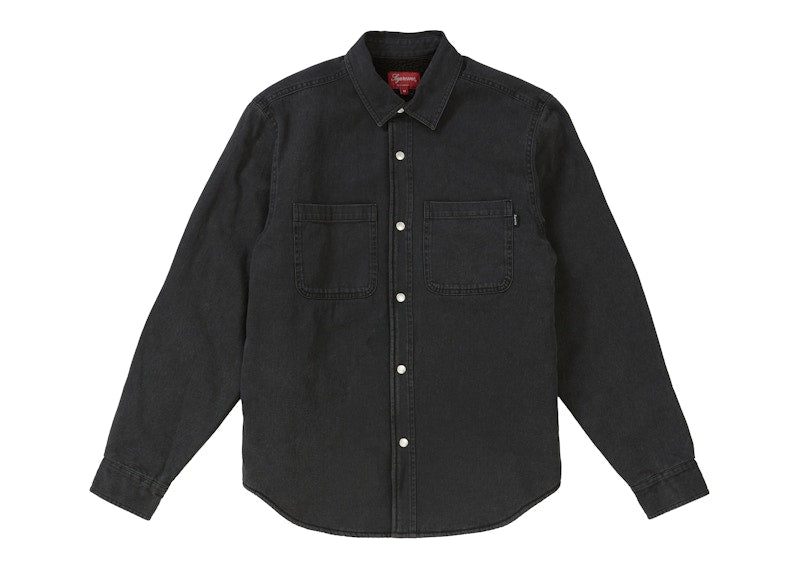 Supreme Sherpa Lined Denim Shirt Black