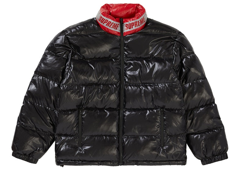 Supreme Shiny Reversible Puffy Jacket Black