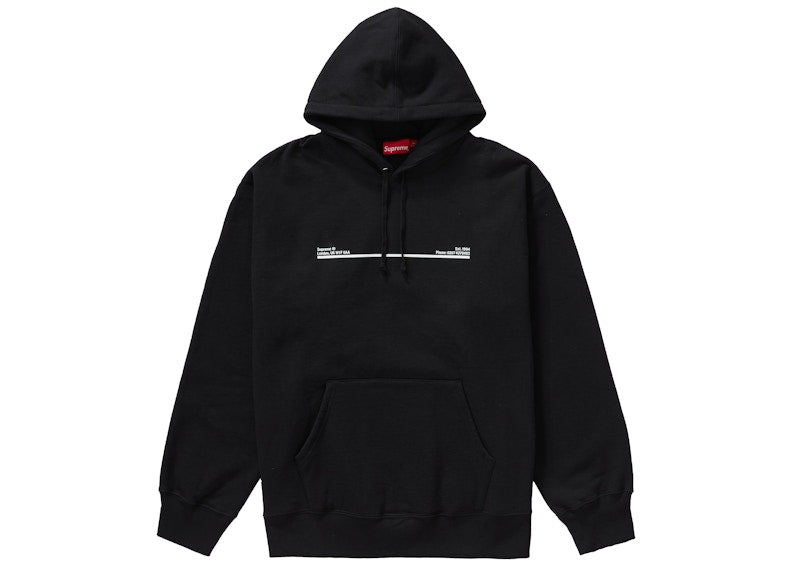 Supreme Shop Hooded Sweatshirt Black London