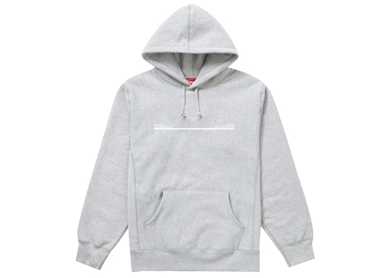 Supreme Shop Hooded Sweatshirt Heather Grey Brooklyn