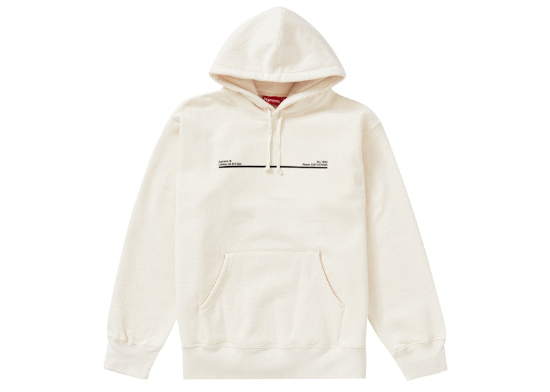 Supreme Shop Hooded Sweatshirt Natural London