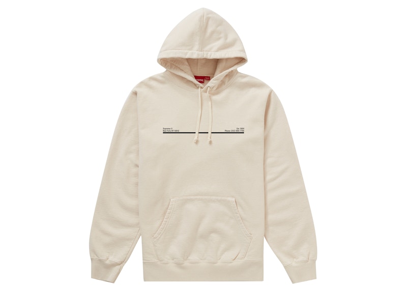 Supreme Shop Hooded Sweatshirt Natural New York City