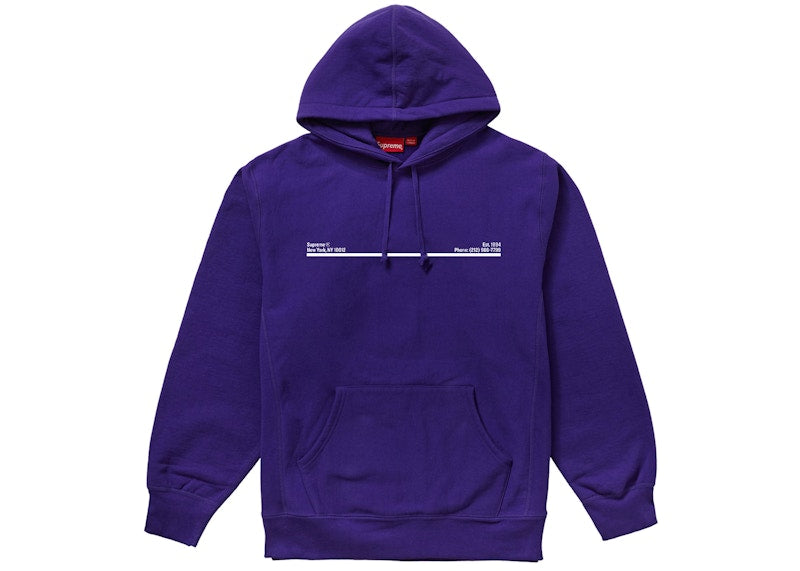 Supreme Shop Hooded Sweatshirt Purple New York City