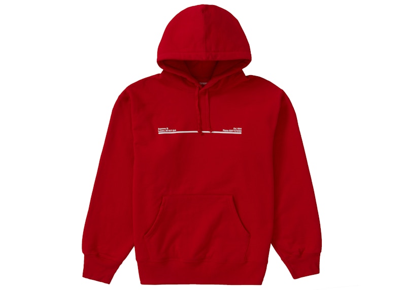 Supreme Shop Hooded Sweatshirt Red London