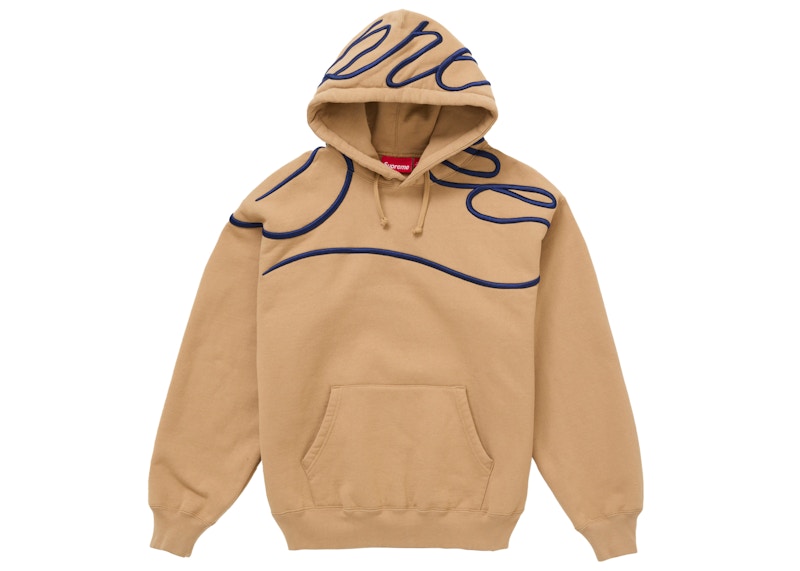 Supreme Shoulder Script Hooded Sweatshirt Brown