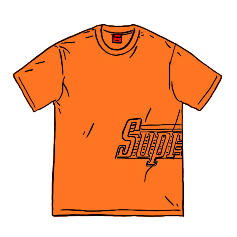 Supreme Side Logo S/S Top Orange