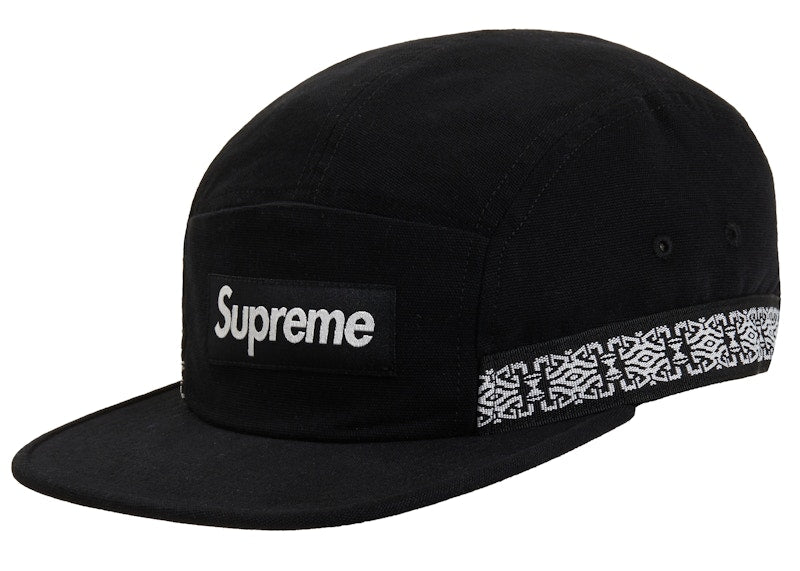 Supreme Side Tape Camp Cap Black
