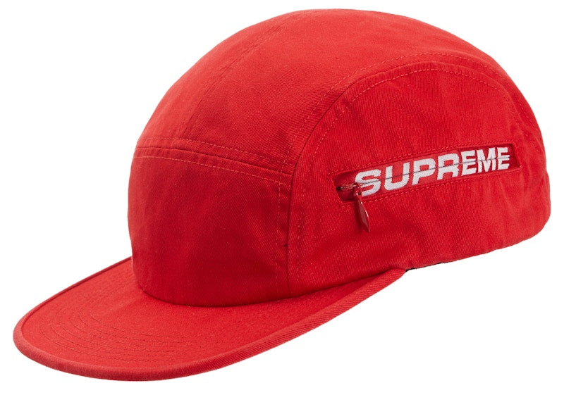 Supreme Side Zip Camp Cap (SS19) Red