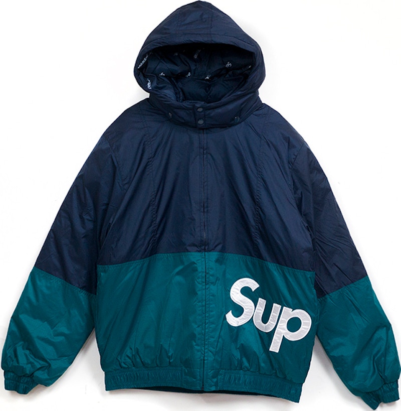 Supreme Sideline Logo Parka Navy