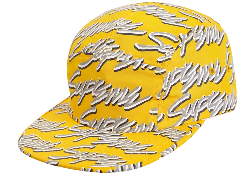 Supreme Signature Script Logo Camp Cap Yellow