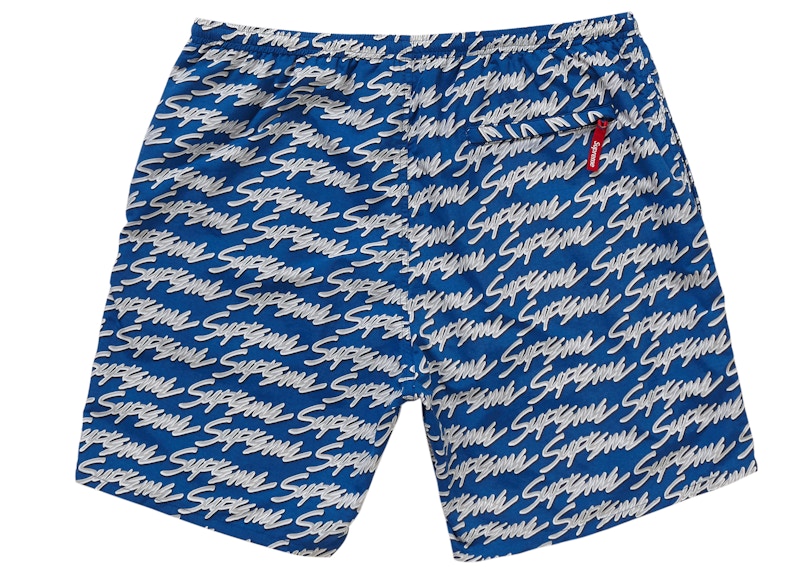 Supreme Signature Script Logo Water Short Royal