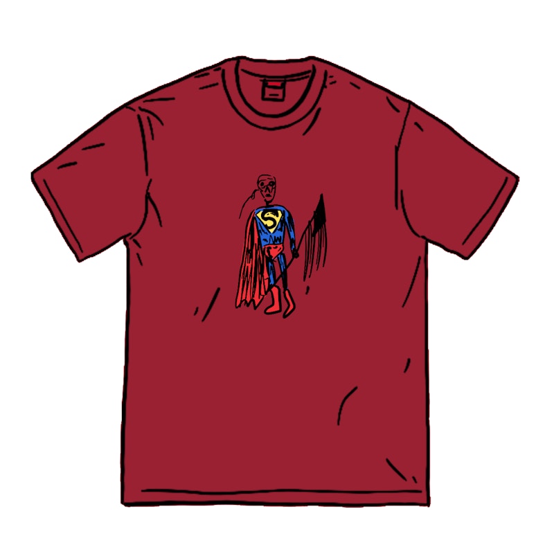 Supreme Skeleton Tee Cardinal