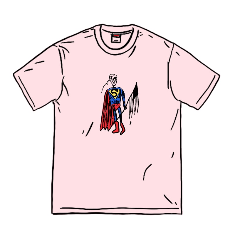 Supreme Skeleton Tee Light Pink