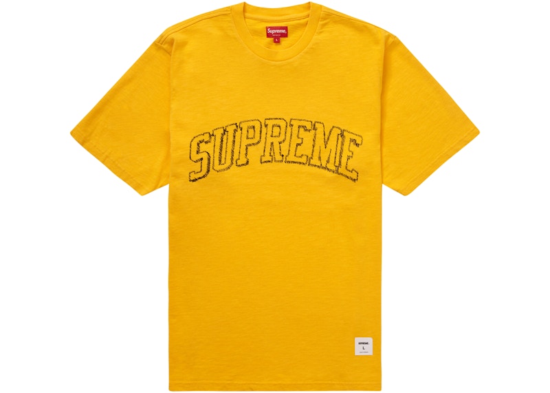 Supreme Sketch Embroidered S/S Top Yellow