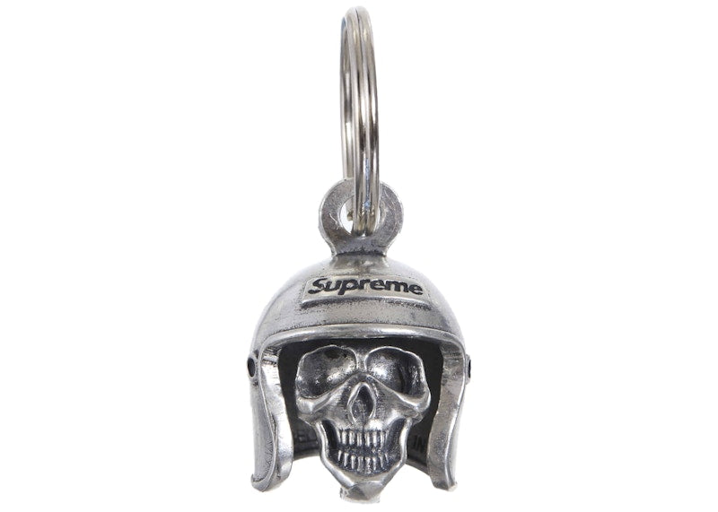 Supreme Skull Bell Keychain Silver