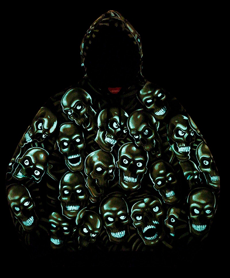 Supreme Skull Pile Hooded Sweatshirt Green