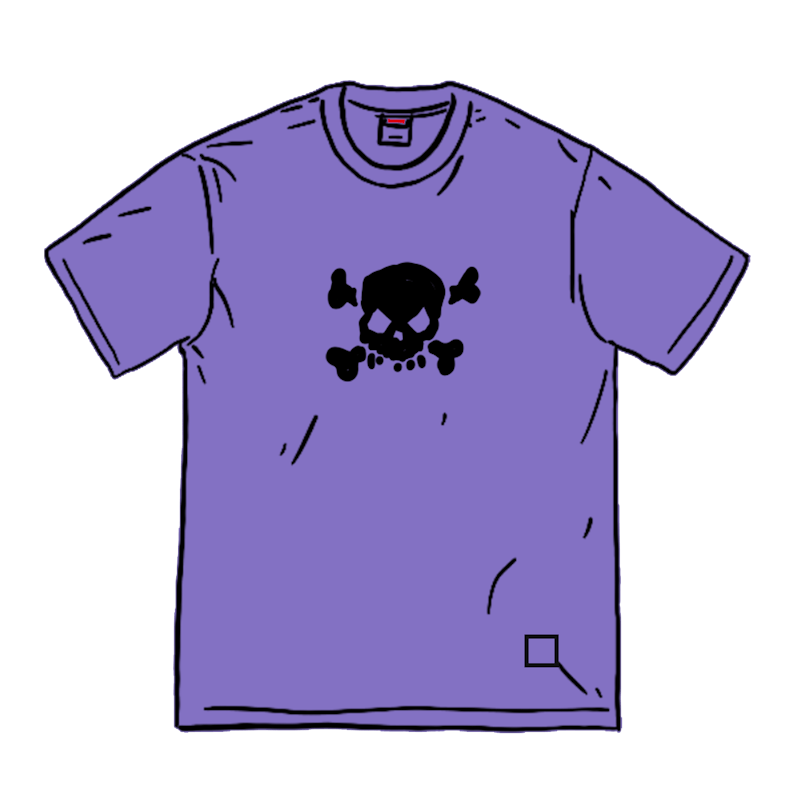 Supreme Skull S/S Top Pale Purple