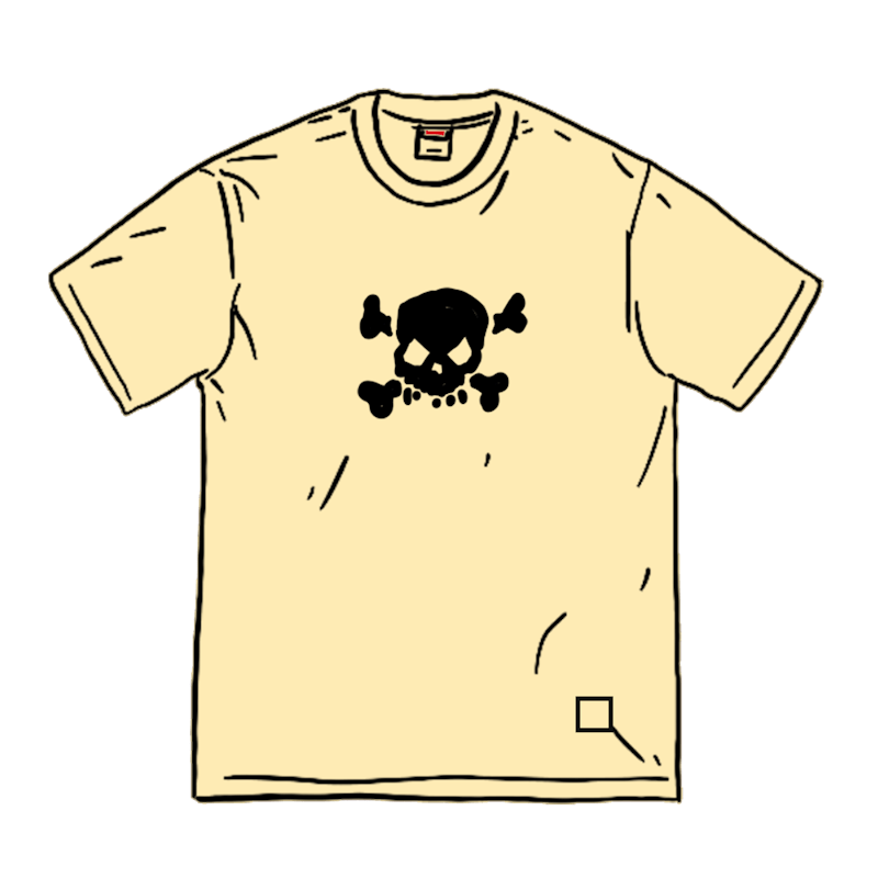 Supreme Skull S/S Top Pale Yellow