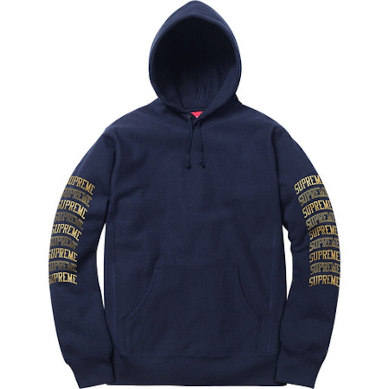 Supreme Sleeve Arc Hooded Sweatshirt Navy