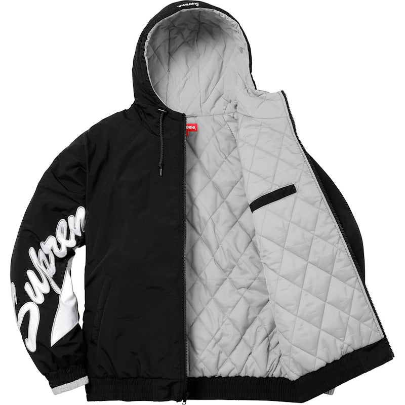 Supreme Sleeve Script Sideline Jacket Black
