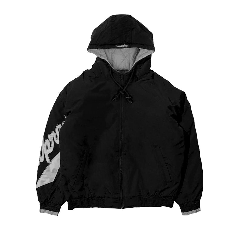 Supreme Sleeve Script Sideline Jacket Black