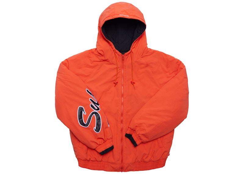 Supreme Sleeve Script Sideline Jacket Orange