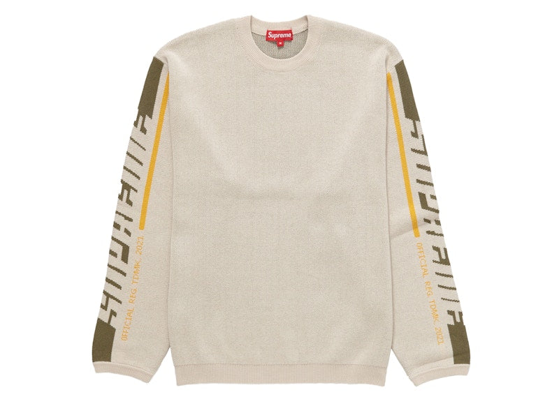 Supreme Sleeve Stripe Sweater Tan