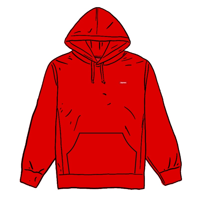 Supreme Small Box Hooded Sweatshirt Red
