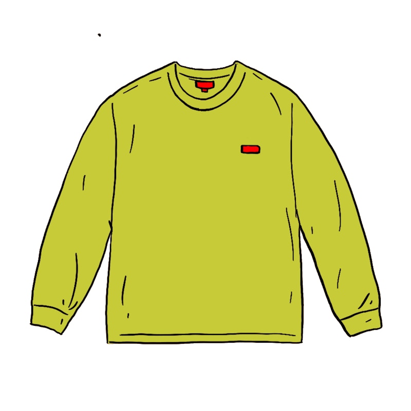 Supreme Small Box L/S Tee Dark Lime