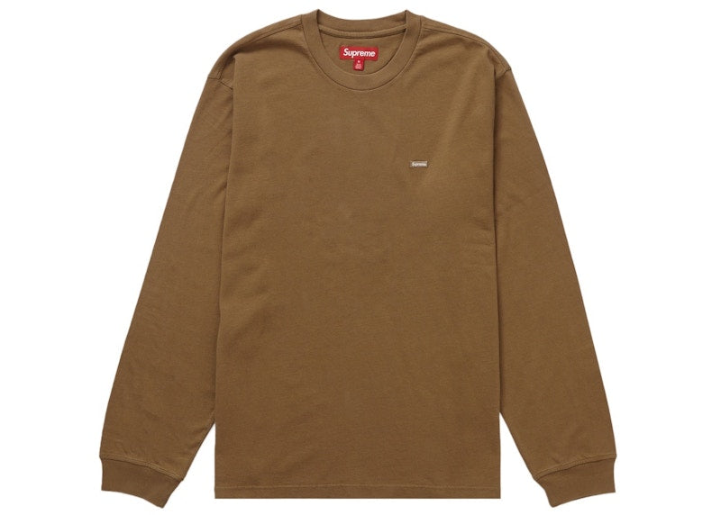 Supreme Small Box L/S Tee Light Brown