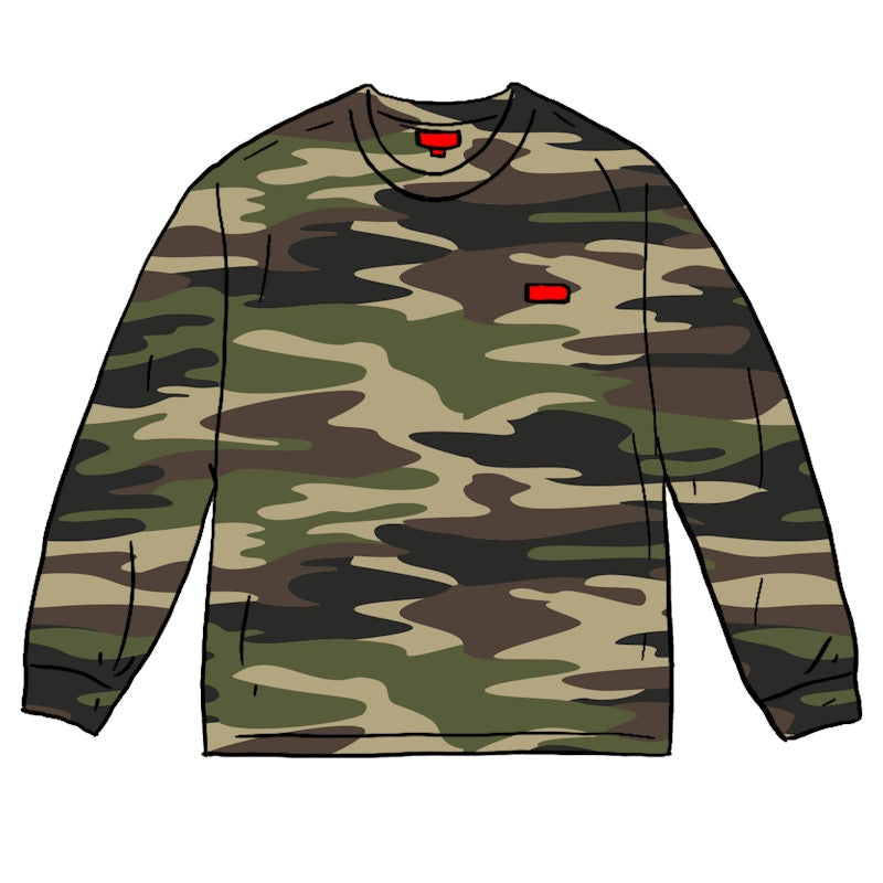 Supreme Small Box L/S Tee (SS21) Tigerstripe Camo