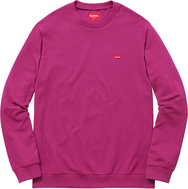 Supreme Small Box Pique Crewneck Magenta