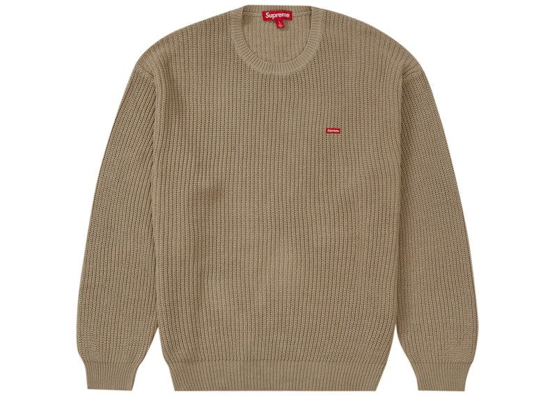 Supreme Small Box Ribbed Sweater Tan