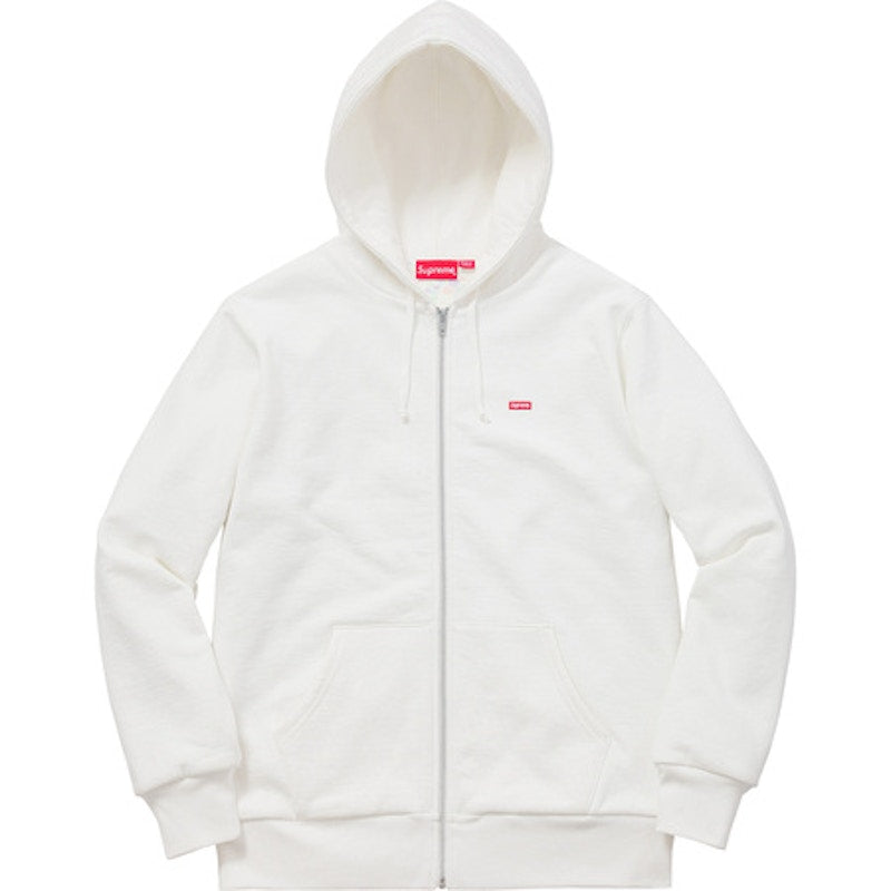 Supreme Small Box Thermal Zip Up Hoodie White