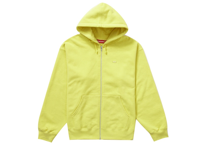 Supreme Small Box Zip Up Hooded Sweatshirt (FW23) Acid Yellow