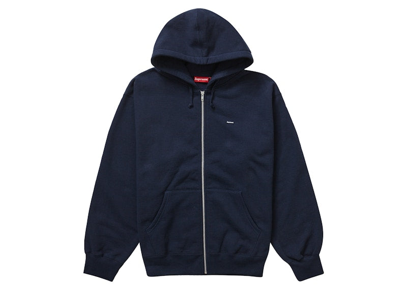Supreme Small Box Zip Up Hooded Sweatshirt (FW23) Navy