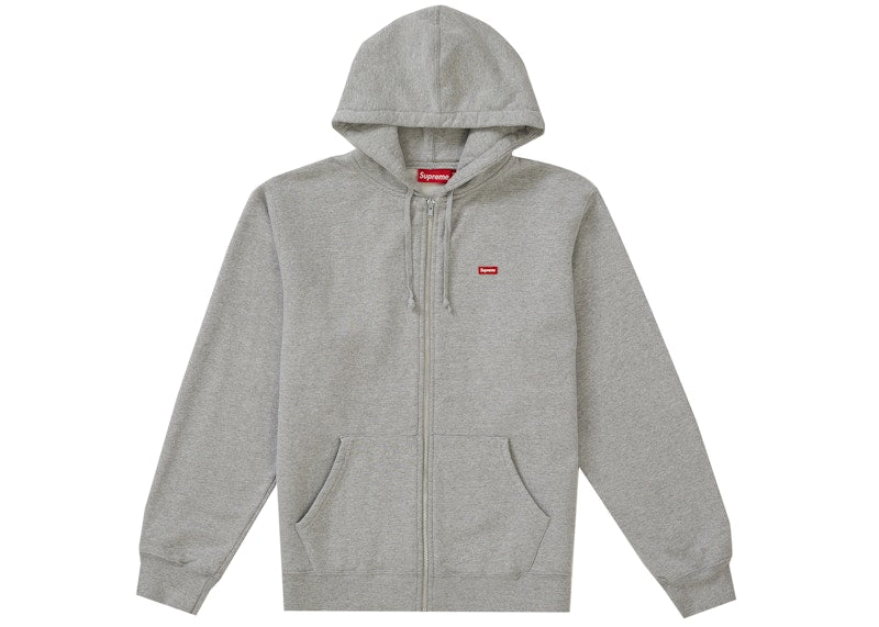 Supreme Small Box Zip Up Sweatshirt (SS19) Heather Grey