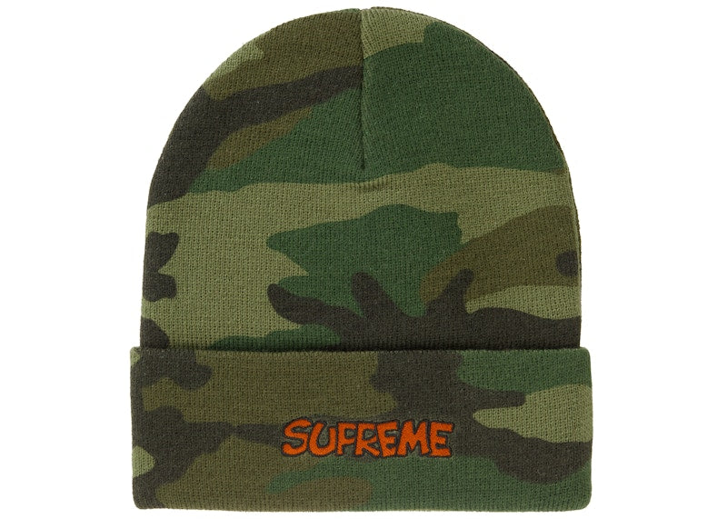 Supreme Smurfs Beanie Woodland Camo