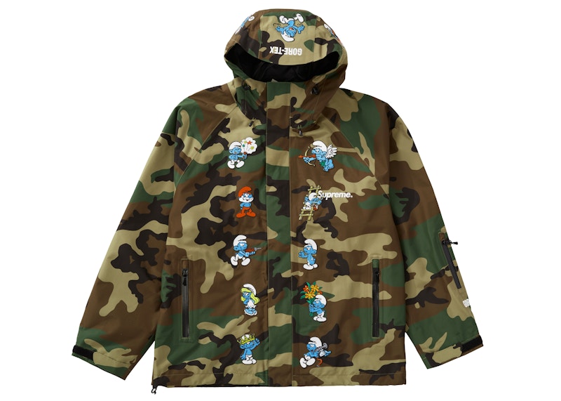Supreme Smurfs GORE-TEX Shell Jacket Woodland Camo