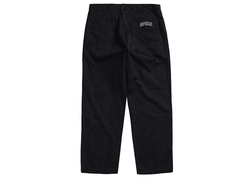 Supreme Snake Print Chino Pant Black