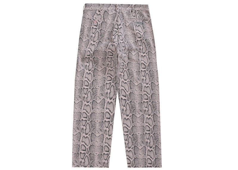 Supreme Snake Print Chino Pant Pale Pink