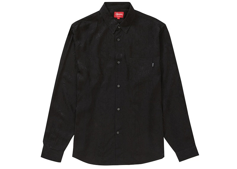 Supreme Snakeskin Jacquard Shirt Black