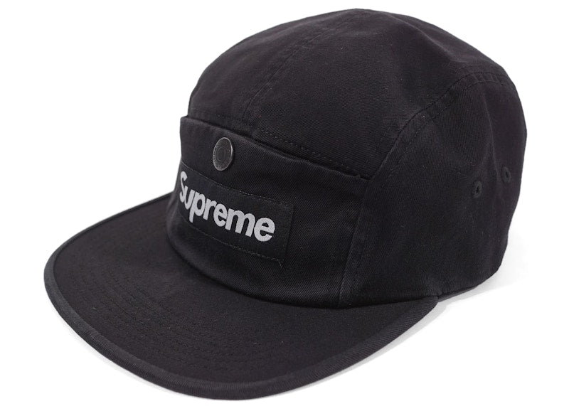 Supreme Snap Button Pocket Camp Cap Black