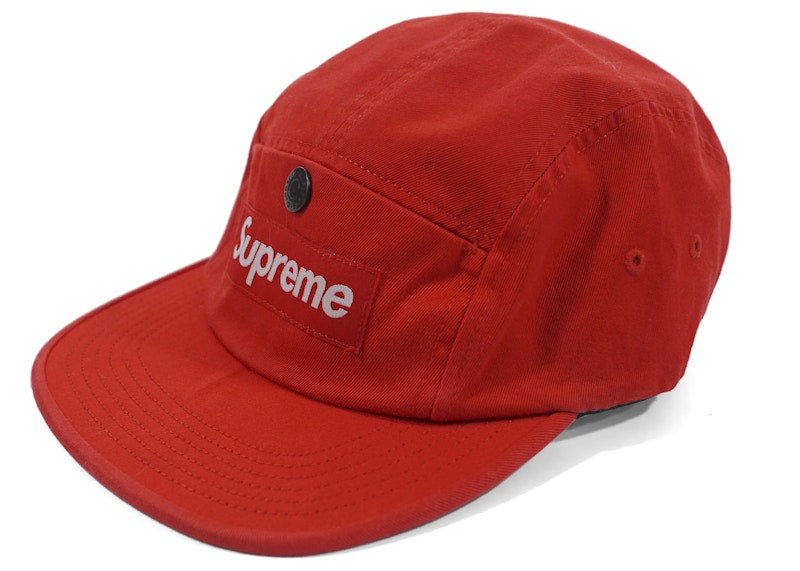 Supreme Snap Button Pocket Camp Cap Red