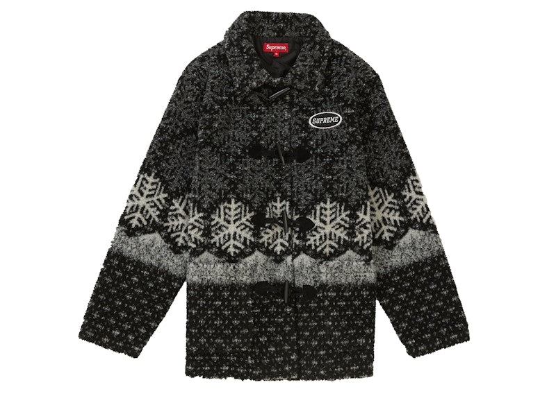 Supreme Snowflake Toggle Fleece Jacket Black
