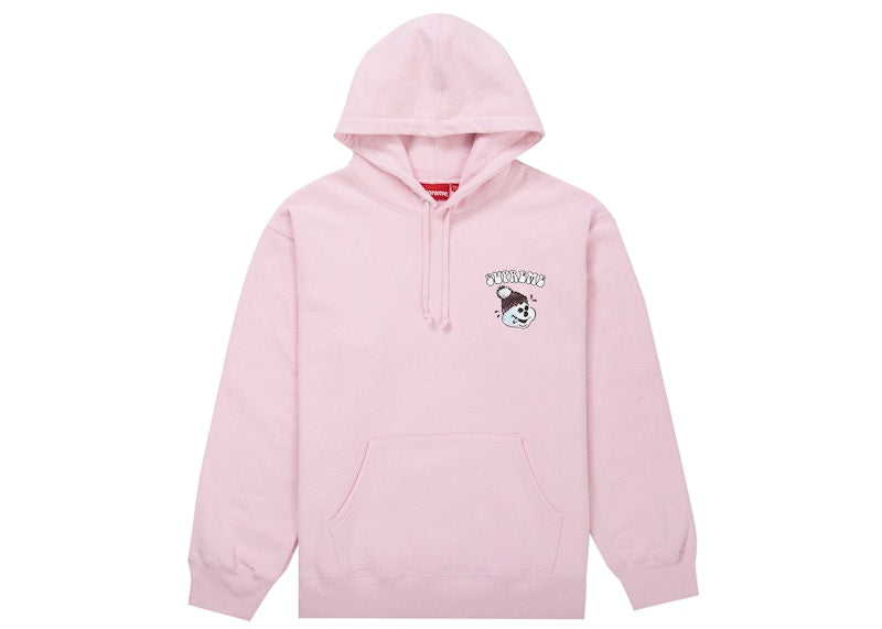 Supreme Snowman Hooded Sweatshirt Light Pink