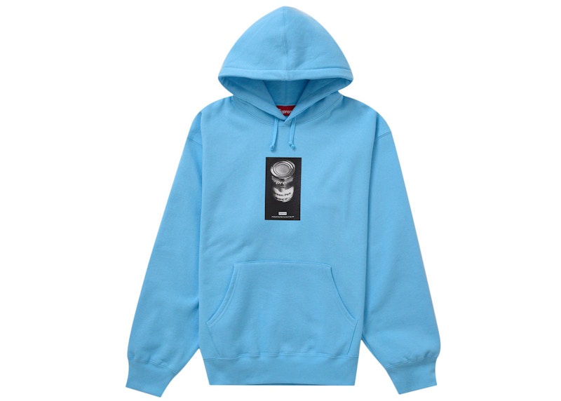 Supreme Soup Can Hooded Sweatshirt Light Blue