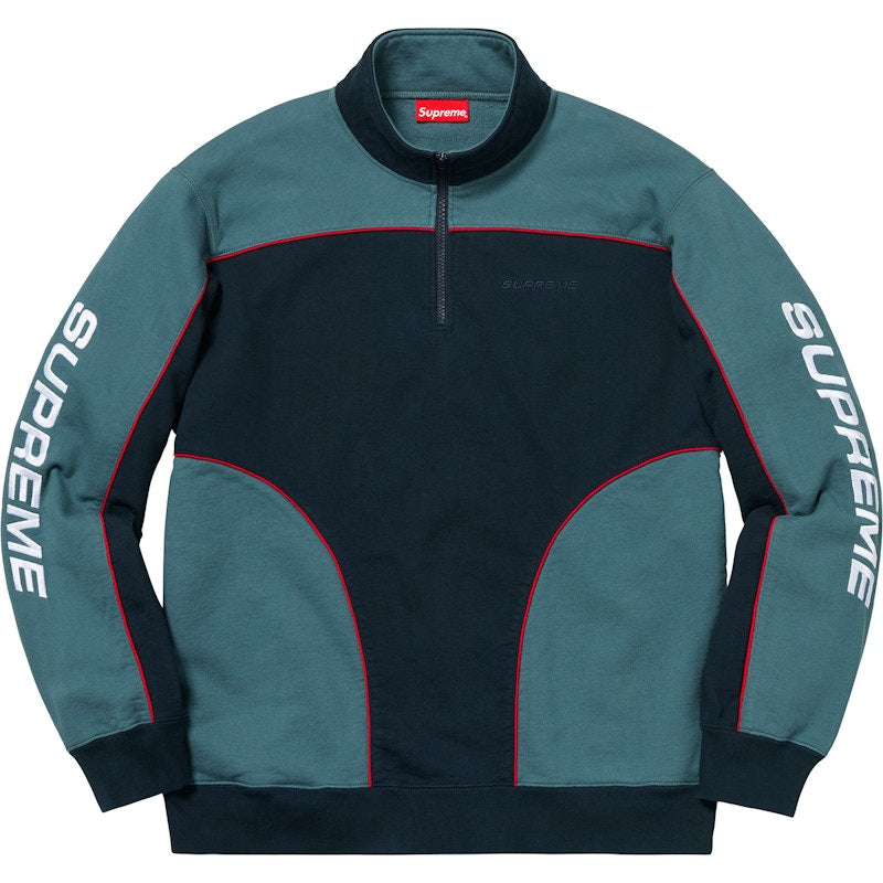Supreme Speedway Half Zip Sweatshirt Navy/Dark Teal