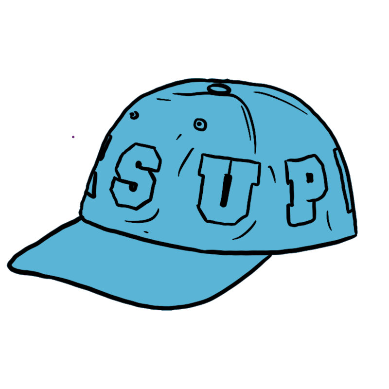 Supreme Spellout 6-Panel Light Blue