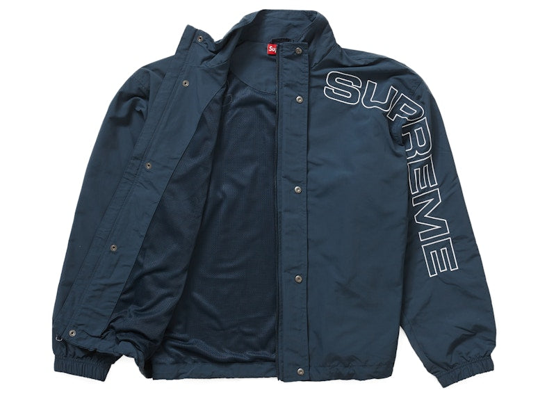 Supreme Spellout Embroidered Track Jacket Dark Blue